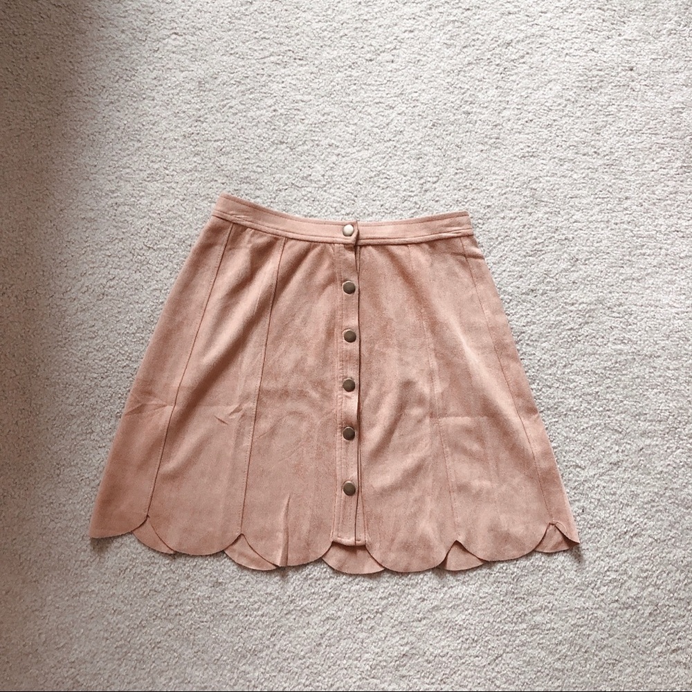 Tan High-waisted Skirt